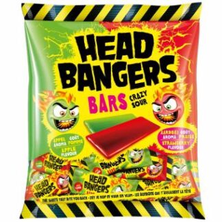 Head Bangers Balls Crazy Sour Green Apple and Strawberry 135g (Pack 10)