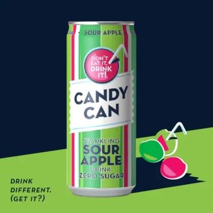 Candy Can Sour Apple 330ml (Pack 12)