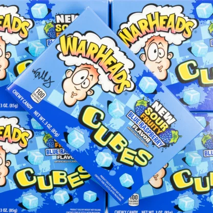 Warheads Cubes Blue Raspberry 85g USA (Pack 12)